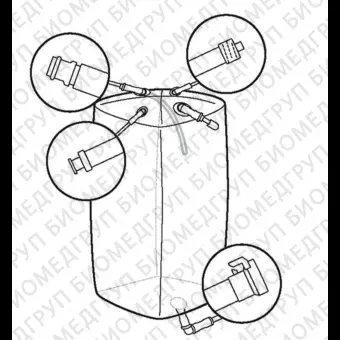 Мешки для сбора, хранения и транспортировки культуральной жидкости 3D Productainer BPCs, 50 литров, материал CX514, 5 портов, Thermo FS, SH30652.01
