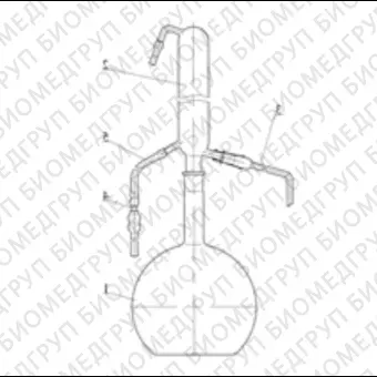Дистиллятор стеклянный для получения дистиллированной воды, 4 л, 1 шт., Россия, 1979