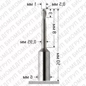 Фреза ADM dental диам. 1,0 мм