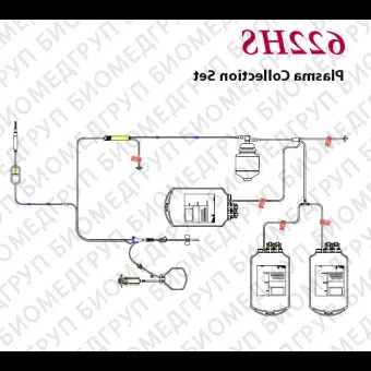 Контейнер сдвоенный для получения, транспортировки и хранения плазмы к аппаратам для трансфузи 622HS