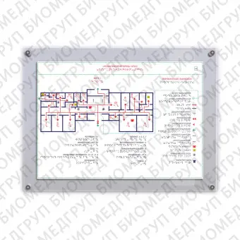 Мнемосхема тактильная 200x300 из акрила с прямым креплением из оргстекла