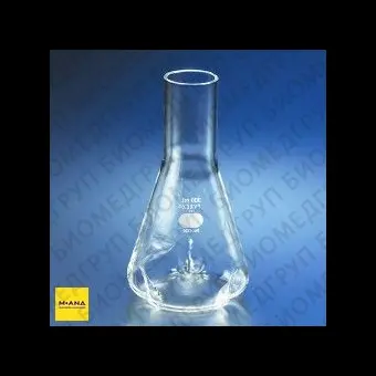 Колба Эрленмейера 125 мл, стекло, с отбойниками, Pyrex Corning, 4444125, 6 шт.