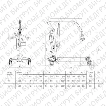 Подъемник гидравлический передвижной для инвалидов ЭЛЬБРУС ИПП2Г