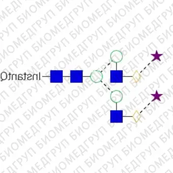 AdvanceBio InstantQ G2S2 2,6/A2G2S62 Nгликан ди2,6сиалилированный галактозилированный двухантенный комплекс Nгликан InstantQ A2 ранее Prozyme. Nгликан, меченный InstantQ для использования в качестве качественного стандарта с системой ана