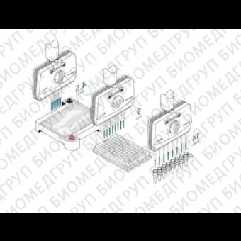 Автоматическая пипетка механическая 1201200 мкл, 6канальная, с переменным расстоянием между наконечниками Research plus Move It, Eppendorf, 3125000192