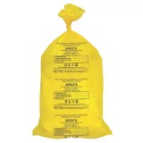 Вест, Пакеты для утилизации медицинских отходов, желтые, класс Б, 60 л, 700 x 800 мм, 100 шт