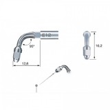 E12 - эндодонтическая насадка к скейлерам Varios для файлов 95°, для моляров