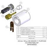 Набор инструментов для упаковки, 6,0 мм, 155 мкл; Полный комплект упаковочных инструментов, включая воронку, комплект зажимных ключей и узел тамперного держателя